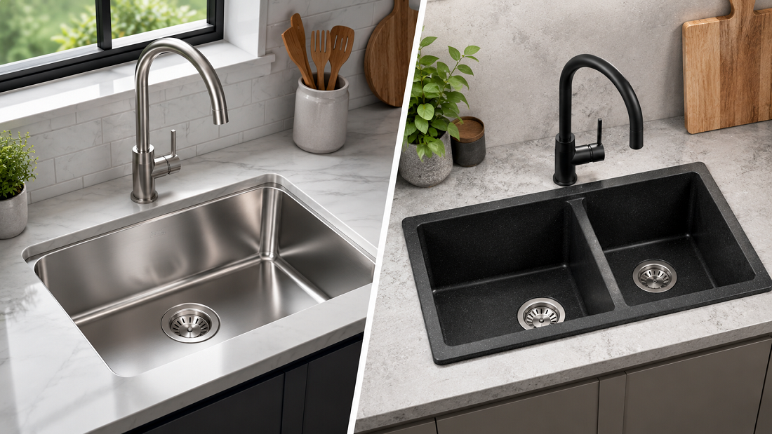 Sink Stainless Steel vs Sink Granit, Mana yang Lebih Baik untuk Dapur Anda?