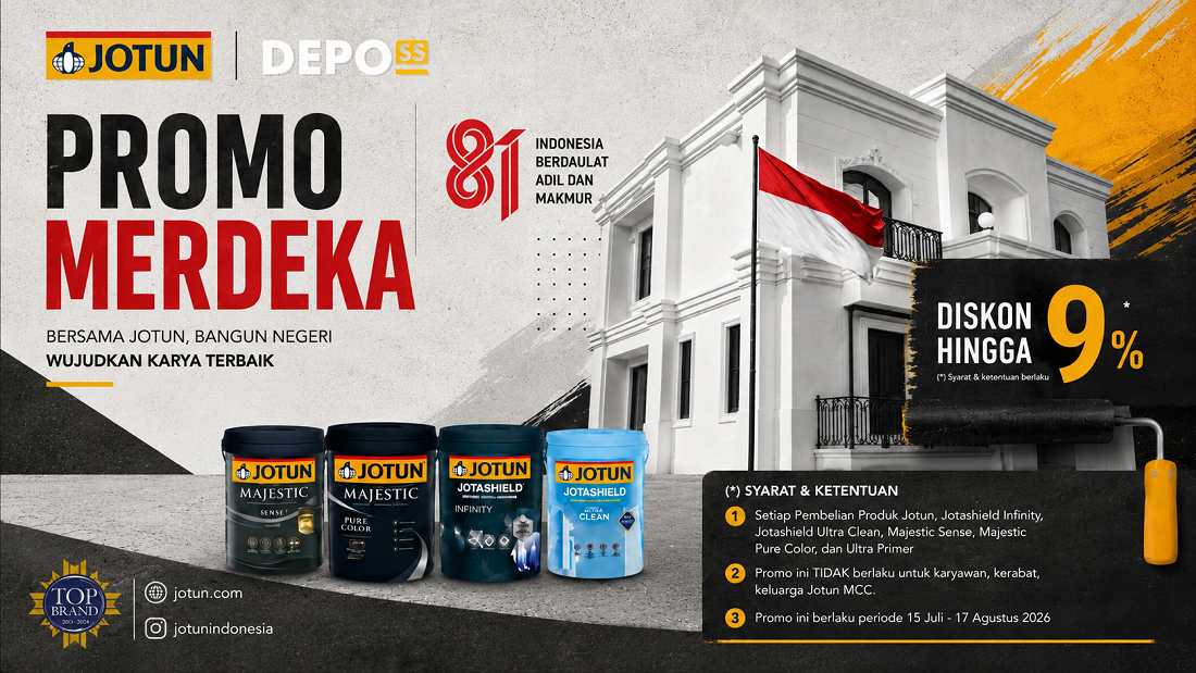 Promo Merdeka Jotun di Depo SS, Nikmati Diskon Hingga 9%