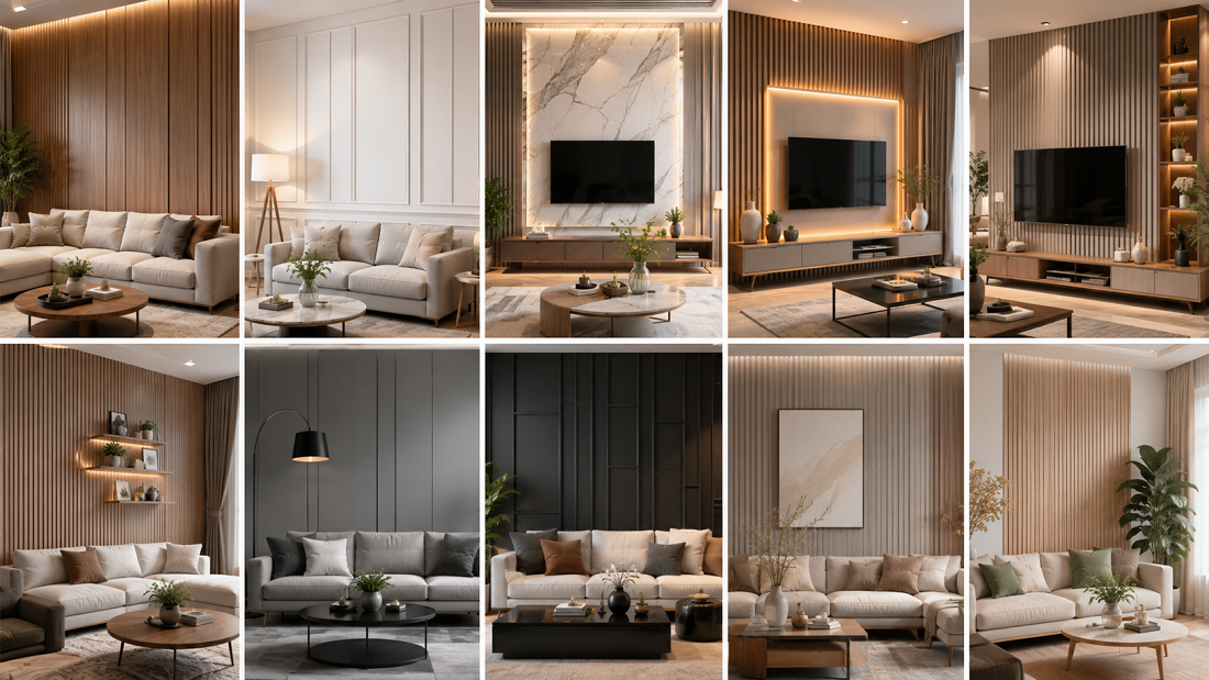 10 Inspirasi Desain Ruang Tamu dengan Wall Panel Modern