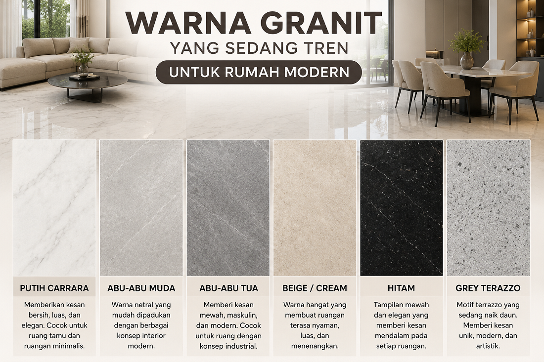 Warna Granit yang Sedang Tren untuk Rumah Modern, Mana Favorit Anda?