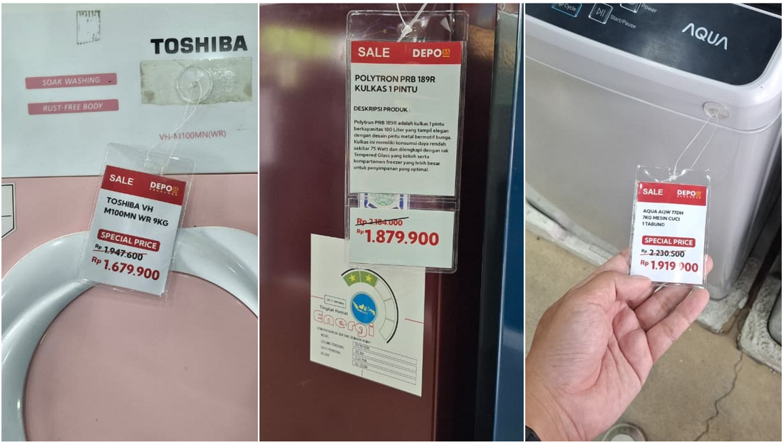Murah Banget! Kulkas dan Mesin Cuci di Depo SS Mulai 1 Jutaan Aja