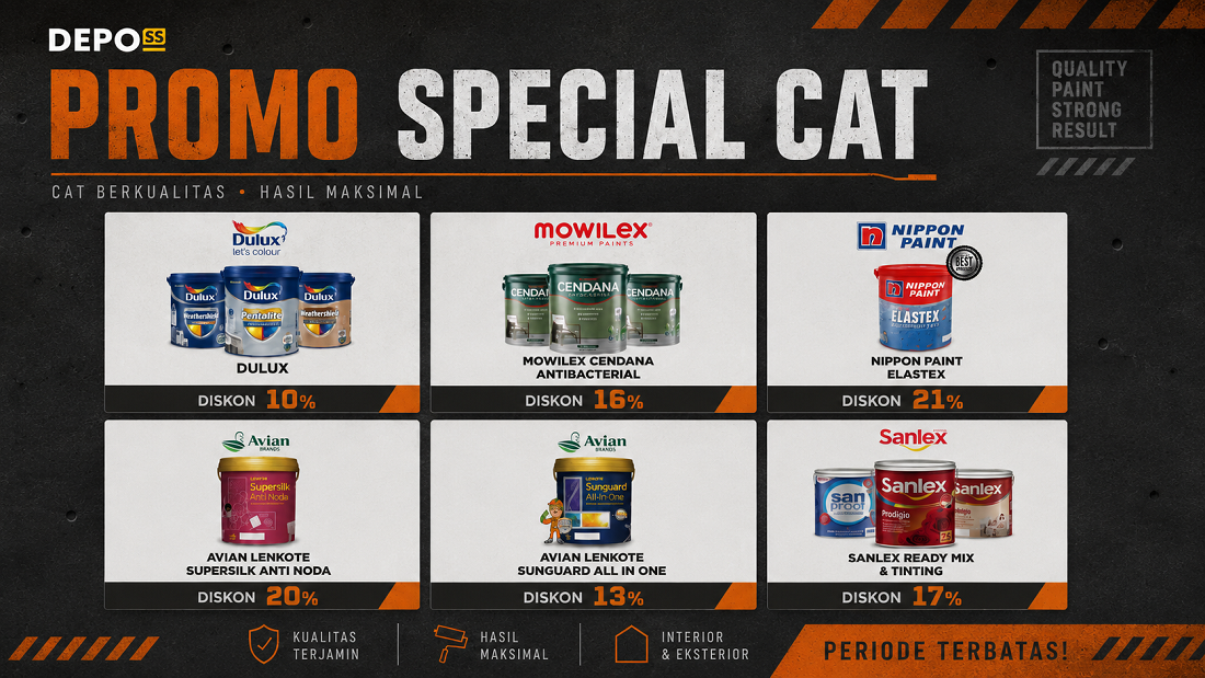 Promo Spesial Cat di Depo SS: Saat yang Tepat Mempercantik Rumah dengan Harga Lebih Hemat