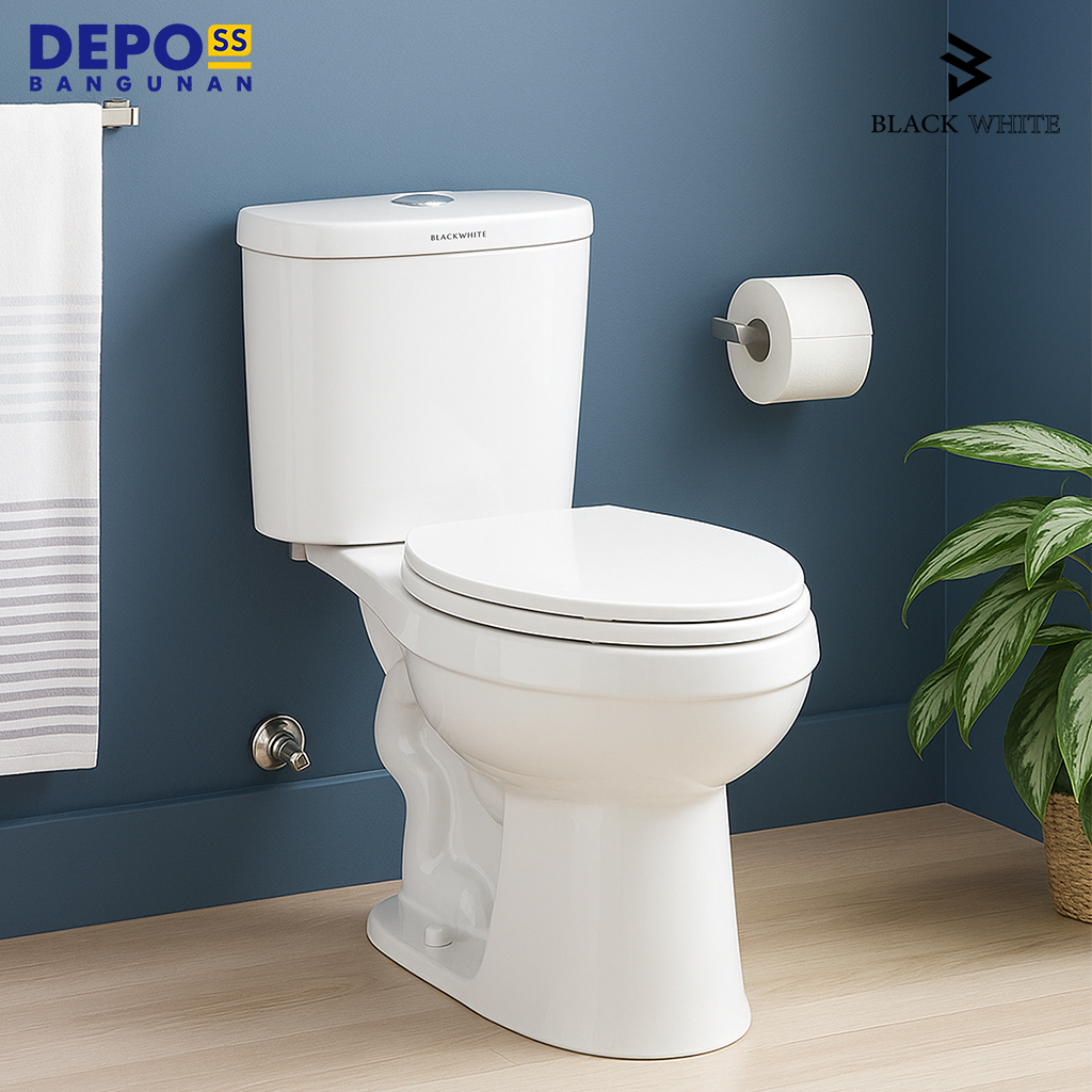Blackwhite Kloset Duduk Seiketsu Two Piece Toilet